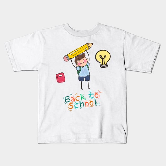 Welcome Back To School Funny Teachers Students Gifts Women T-Shirt Kids T-Shirt by Trendy_Designs